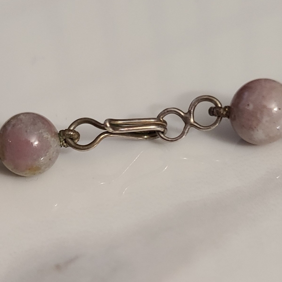 Natural Multi-colored Jasper Bead and Doughnut Circle Necklace. - Picture 3 of 11